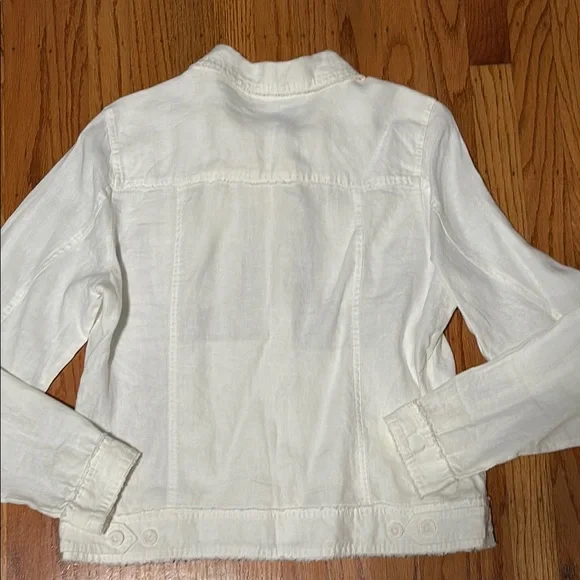 New Nicole Miller White Linen Jacket - Picture 7 of 8